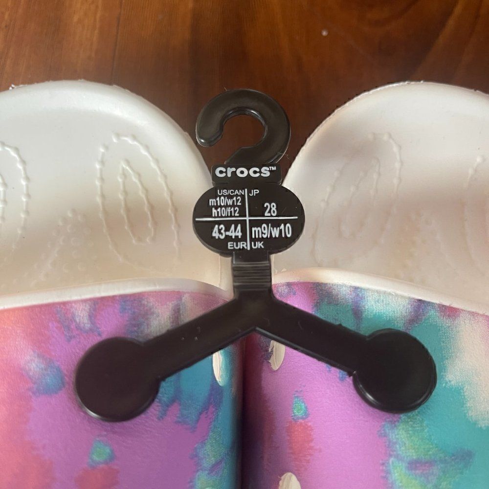 Brand New Genuine CROCS Iconic Comfort Turquoise Sliders Sandals Size M10/W12 - Picture 2 of 4